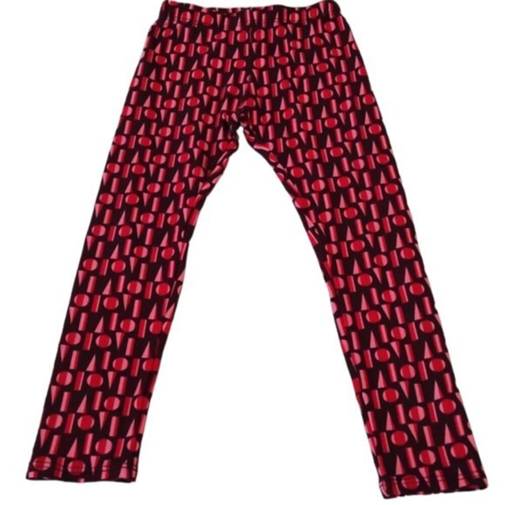 Girl's Dotdotsmile Leggings Maroon Pink Size 3/4 NWOT #6162